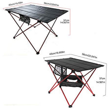 Tavoli da Picnic Tavolo Pieghevole, Desk Portatile Pieghevole Ultra-Light Grey Picnic da Viaggio Pink Black Outdoor Camping (Color : B)