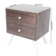 Comodino da notte per camera da letto, comodino divano con 2 cassetti, stile nordico, per casa, soggiorno, 43 x 35 x 50 cm