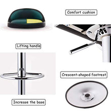 IG Modern Casual Sedia ad Alta Seggiolone Sgabello Girevole Pub Sgabello Regolabile per il Tempo Libero Creativo Sedie Alte con Amplificatore D'Acciaio; Base per Cucina Home Counterwhite Cuscino