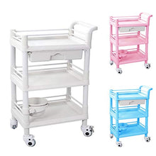 Carrello Medico Dell'ABS, Strumento A Tre Strati del Singolo Cassetto/Trasportatore della Droga, Carrello di Servizio di Rotolamento, Adatto A Ospedali/Cliniche/Saloni di Bellezza
