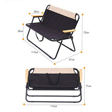 XUSHEN-HU Outdoor Doppia Sedia a Sdraio Doppia Sedia Pieghevole Doppio Casuale poltroncina in Legno, Formato Pieghevole 110 * 80 * 25 Centimetri