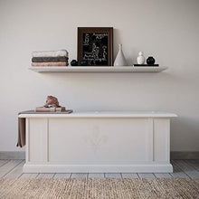 Homemania 1012_PF Cassapanca Alma, Bianco in Legno, 120 x 35 x 45 cm