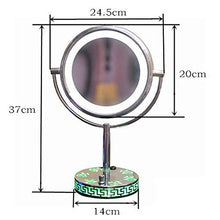 Specchio per Il Trucco Davvero Buono 3 X Ingrandimento 8 Specchio per Il Trucco Bifacciale Freestanding Lente d'Ingrandimento Illuminato A LED Professionale per Comò da Bagno
