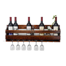 Cremagliera Del Vino Semplice e Creativa Cremagliera Del Vino in Legno Massello Stile Semplice Appeso a Parete Espositore per Vino Cafe Bar Decorazione Semplice e Creativa, PZW, a