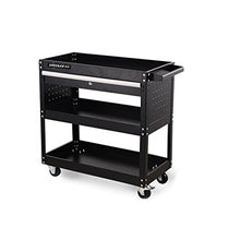WangQ Rack Merci - Riparazione Auto Scaffale Mobile Strumento di Riparazione Parti di Ricambio Carrello Carrello a 3 Strati Multifunzione carrellino Cucina (Color : Black, Size : 70 * 35 * 76cm)