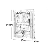 Rollsnownow - Organizer per armadio, camera da letto, in tessuto non tessuto, dimensioni: 95 x 45 x 160 cm