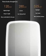 WXXT Specchio Trucco,Specchio da Trucco con Luce LED Specchio Cosmetico Illuminato Touch Screen per Trucco Camera da Letto Rasatura e Viaggio 90° Specchio cosmetico per Il Trucco per Viaggio(Bianco)