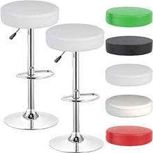 Beltom 2 SGABELLI da Bar E Cucina con PENISOLA Regolabili in Altezza Sedia Girevole per PIZZERIE Pub RISTORANTI Hotel Soggiorno Ufficio - Modello Star - X2-Bianco
