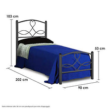 SomnusSana Letto in Ferro Battuto Singolo modello NAPOLI Prodotto Artigianale Italiano Disponibile in vari colori Misure 80x190 (Avorio Anticato)