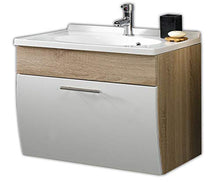 Posseik Salona Lavabo, Sonoma/Rovere/Bianco, 70 x 49.5 x 51 cm, 2 unità