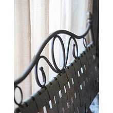 household products Panca per Il Tempo Libero in Ferro battuto del Parco, Panca in Metallo Antico con Schienale Cavo, può ospitare 2-3 Persone, Panca Decorativa per Balcone da Esterno