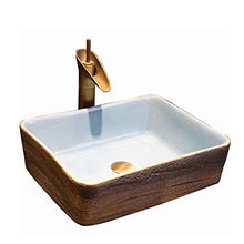 Lavabo Rettangolare da Bagno Retro Creative Jingdezhen Ceramic Hotel Lavabo Antiscivolo Lavandini Bagno
