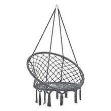 Poltrona Sospesa - Altezza Completa 140 cm - Altalena Relax Poltrona Appendibile con Carico Max. 150 kg Poltrona Sospesa per Interno/Esterno - Grigio Scuro