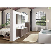 Kit Mobile & lavabo RIHO ENNA 45-SET in legno laccato lucido, 120 x 38 cm, H 53,5 cm