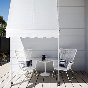 Greensen Tenda a Scomparsa Manuale Regolabile Tenda da Esterno per Porta Finestra da Giardino Tenda da Sole Tenda da Sole Tettoia da Giardino Tettoia da Sole Riparo 11,5x4 Piedi(Beige)
