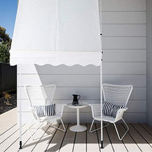 GOTOTOP - Tenda parasole retrattile per finestre, 350 x 120 cm, altezza regolabile 2-3 m, per esterni, per balcone e terrazza, colore: beige