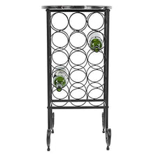 Portabottiglie da vino in stile industriale da 15 bottiglie da ripiano per scaffali per vino Portabottiglie in metallo Espositore per vino Portabottiglie da terra Cantinetta Scaffale per Vino