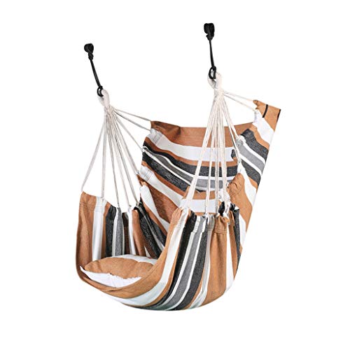 KGDC Dentro Fuori Altalena da Giardino Stripes Amaca Poltrona pensile, Altalena for la Corsa di Campeggio Backyard, Portico, Esterno o dell'interno USA, Carrying Pouch Inclusa Altalene (Color : C)