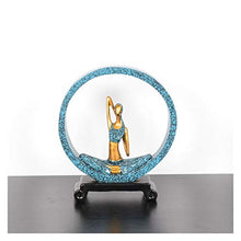 LOEMWJ Ornamenti per Il Desktop Europeo e Americano Creativo Semplice Yoga Ornamenti Artigianato Zen Yoga Piccole Persone Vino armadietto Soggiorno Cabinet TV (Color : D)