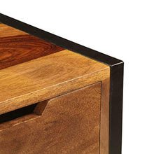 vidaXL Credenza con 3 Cassetti Tavolo Cassettiera Dispensa Vetrina Arredo Soggiorno Armadio Arredamento Legno Massello di Sheesham