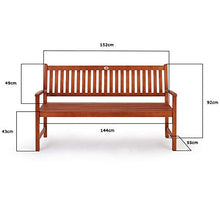 Deuba Panchina da Giardino Maxima 3 posti Legno di eucalipto Certificato FSC® Interno Esterno Panca da Balcone terrazza