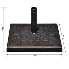 Outsunny Base per Ombrellone Diametro 3,8-4,8cm Peso 16,8Kg da Giardino Resina 47x47x32cm