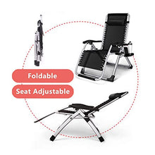 PAKUES-QO Sedia da Esterno Portatile in Tessuto textilene Sedile Regolabile Pieghevole per Patio, Giardino, Spiaggia, Piscina (Nero)