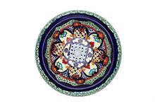 Cerames Juanetta - Lavabi da appoggio rotondi messicani | Lavabo Talavera in ceramica 40 cm dal Messico | Motivi decorativi colorati