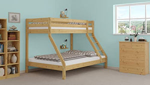Erst-Holz Letto a Castello 3 piazze per materassi 140x200-90x200anche per Adulti in Pino 60.19-09-14