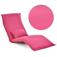 MeiMei Pieghevole Divano Singolo Piano Sedia Sedia Letto Posteriore Sedia Galleggiante Finestra Sedia Pigro (Color : Rose Red)