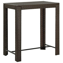 vidaXL Set da Bar da Giardino 5 pz con Cuscini in Polyrattan Marrone