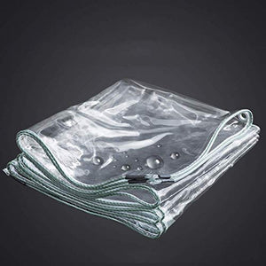 MTYLX Telo Multiuso per Esterni, Telo in Pvc Trasparente Trasparente con Occhielli per Auto da Campeio 400G / M²,un,3X5M