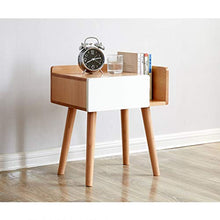 Comodino tutto in Legno massello, Legno di faggio Importato a cassetto Singolo Nordic Minimalist Drawer Protezione Ambientale Armadietto Camera da Letto Peso Cuscinetto 300KG- (48x42x32cm) FANJIANI