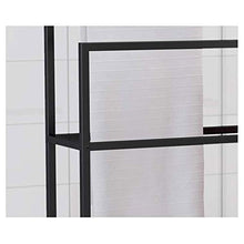 EEUK Porta Salviette Bagno da Terra, Portasciugamani 2 Bracci, Moderno Porta Salviette per Asciugamani o Accappatoi, Metallo Cromato, Nero