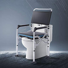 YHNMK Sedia da Toilette Comoda,Altezza Regolabile Sedia da Bagno per Adulti, Pieghevole Commode, Sedia da Doccia Portatile Sgabello da Bagno