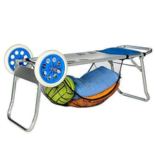 Solenny KHU010 KHU010-Carrello Porta Utensili da Spiaggia Pieghevole Convertibile in Tavolo, Alluminio, Multicolore