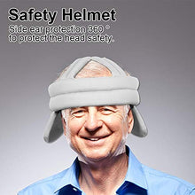 Rockyin Cappello di Protezione Elder Testa cilindrica Casco di Sicurezza del Vecchio prevenzione Ear Protection Fall (Grigio)