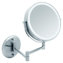 Libaro Specchio cosmetico a LED Venezia con ingrandimento 10x, montaggio a parete, cavo USB, luce bianca calda, dimmer