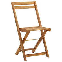 FAMIROSA Set da Bistrot 3 pz Pieghevole con Cuscini Massello di Acacia-0275