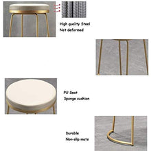 Yxsd Bar sgabello da cucina presiede i piedini di metallo rotonda Sedile Sedia da pranzo for la prima colazione bancone e casa semplice Ferro Modern Cafe di svago di alta vento coperta sgabelli for es