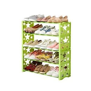 XWZH Cabinet Scarpe da Polvere Semplice Multi-Strati Star Star Scarpe Scarpe Shelf Breve Shoe Storage Scaffale Moderno Scarpa (Color : Green)