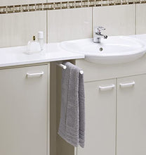 WENKO Portasalviette telescopico Duo Basic - allungabile, Metallo, 11 x 7 x 43 cm, Bianco