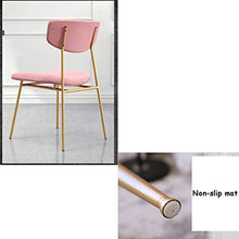yunyu Sedia Moderna in Velluto Sedia impilabile in Metallo sul Retro con Gambe in Metallo Dorato per la casa Soggiorno Pub Cafeacute Colazione Bancone da Cucina Sgabello da Bar