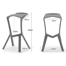Chunjiao Plastica Semplice Moderna Casuale Moda Creativa Cucina Colazione è impilabile Stool Multi-Colore Opzionale Sgabello da Bar/poggiapiedi (Color : Black)