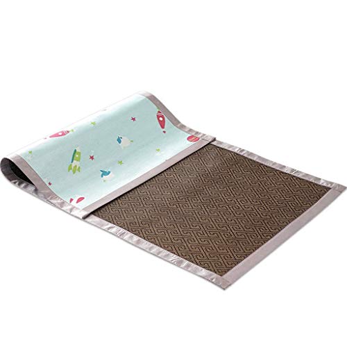 MBY Materassino in bambù, Bambino Bambini Doppia Faccia Stuoia Scuola Materna Pisolino Sedili in Rattan, può Essere Personalizzato (Size : 55×100cm)