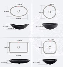Yxx max -Lavabo Lavandino del Bagno, Vetro temperato Art Bacino Moderna semplicità Vetro Art Bacino -Black Lavandino del lavabo (Color : 2#, Size : Basin+Accessories+Faucet)