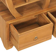 Tidyard Armadietto Armadio Design Retro con Mensola e Cassetti Yin Yang in Legno di Teak 68x26x83 cm/100x26x112 cm,Mobile Mobiletto Soggiorno Retro con Mensola e Cassetti in Legno