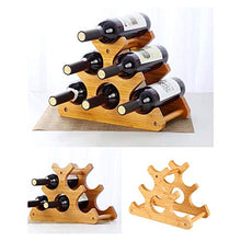 JIUJIA Portabottiglie Vino di Legno Portabottiglie Accatastabile per Borracce E Bottiglie per 4/6/8/10 Bottiglie per Ripiani da Cucina Presentazione E Wine Bar
