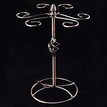 Porta Bicchiere di Vino, Portabottiglie per Bicchieri da Vino da Appoggio per 6 Bicchiere Holder Storage, Supporto a Testa in Giù Appeso Tazza Organizzatore Display per Scaffali per Bar di Casa