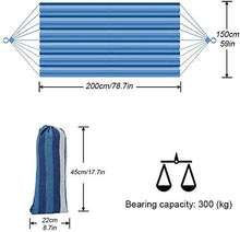 Sooair Amaca da Campeggio, Amaca da Viaggio, Materiale Paracadute in Nylon Traspirante e ad Asciugatura Rapida,2 x Moschettoni, 2 x Corde, Amaca da Esterno per Viaggio